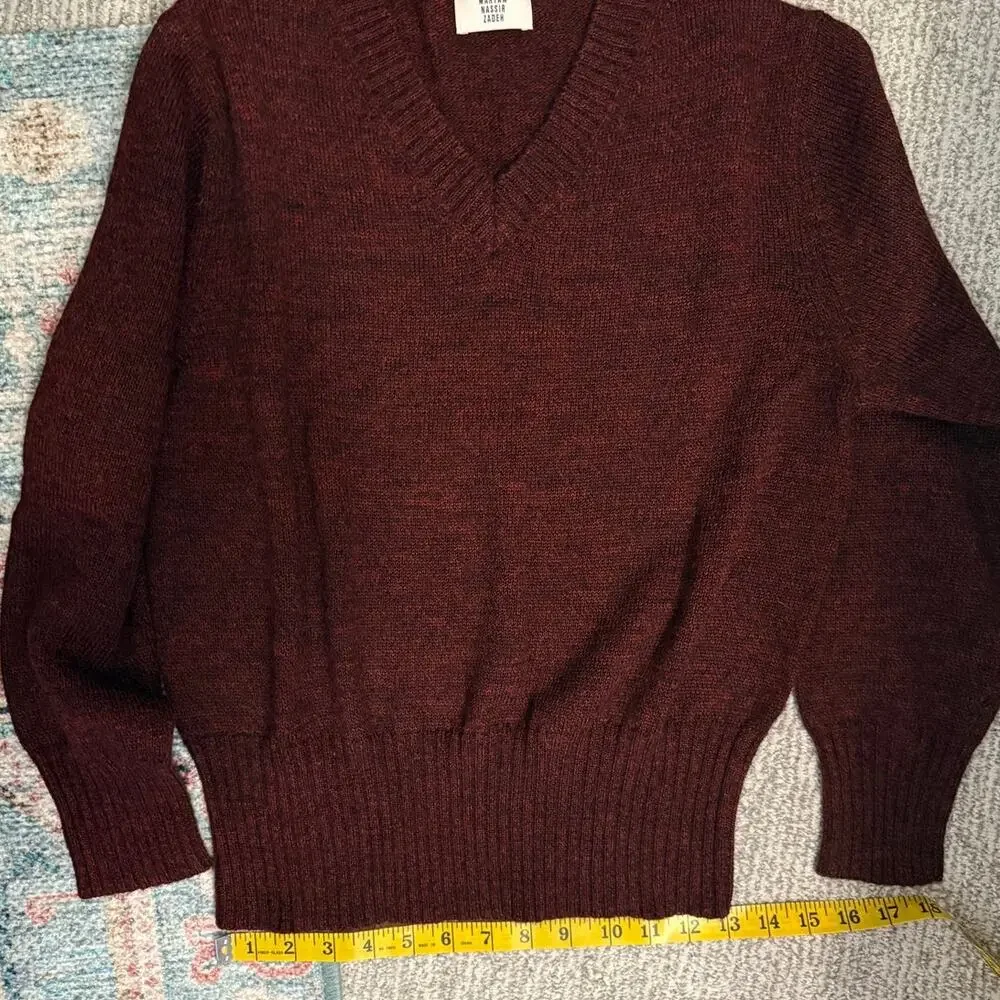 MARYAM NASSIR ZADEH – Annora Sweater Merlot Maroon - Large (New)